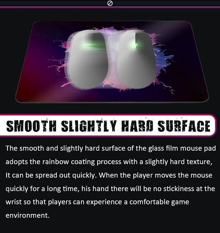 Speed Fiber Glass Film Rainbow Mouse Pad