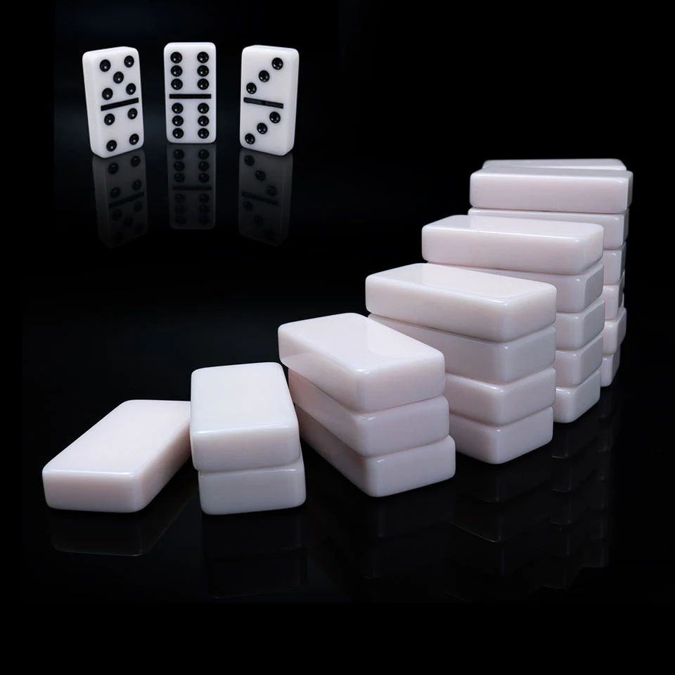 Custom Professional Multi Color Acrylic Dominoes Set for Casino Table