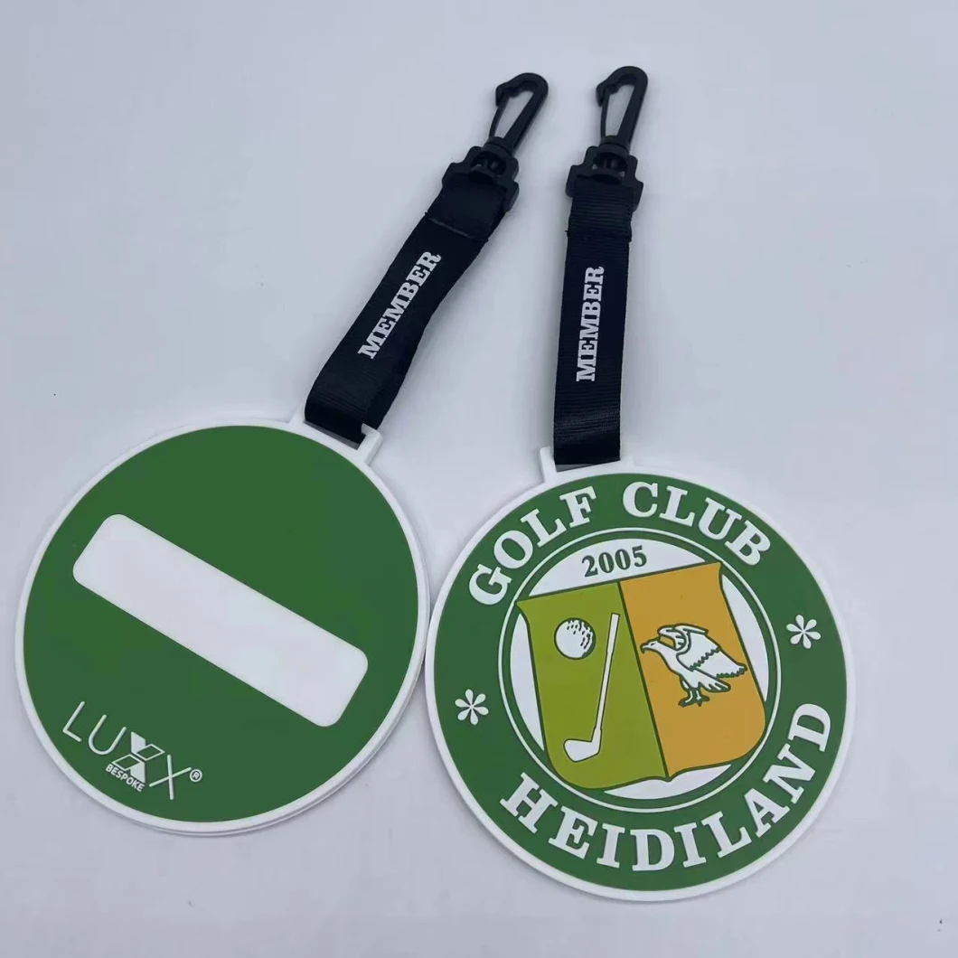 Custom 2D Soft PVC Luggage Tag Rubber Bag Tag for Golf Club