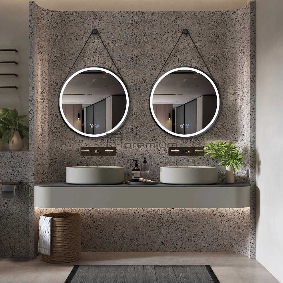 LED Light Wall Mirror Vanities Mirror Illuminated Bathroom Mirror Bath Smart Makeup Mirrortouch LED Round Mirror