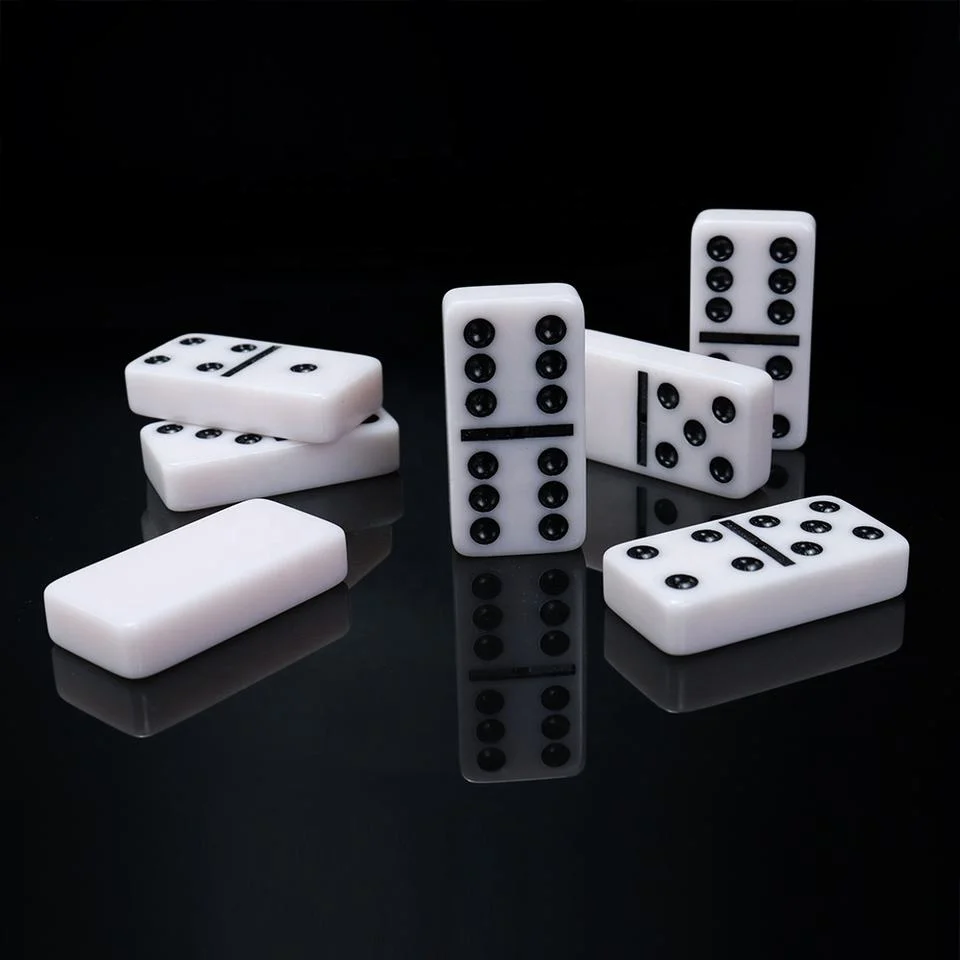 Custom Professional Multi Color Acrylic Dominoes Set for Casino Table