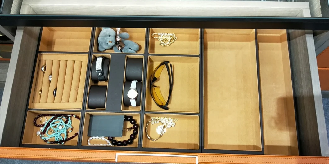 Mix and Match MDF Leather Jewelry Storage Tray for Bedroom