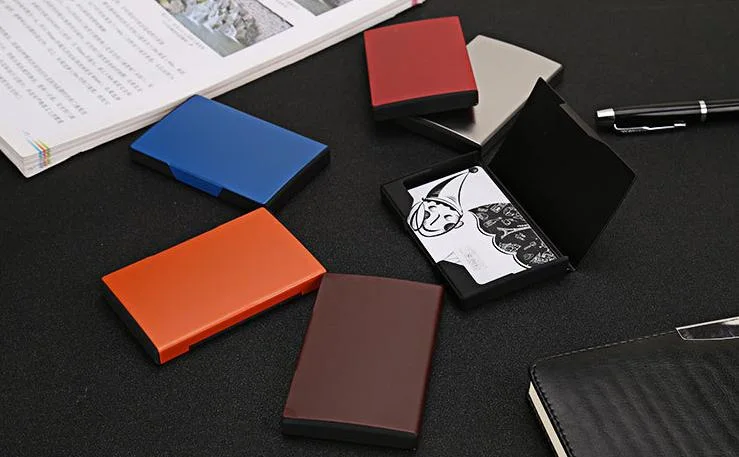 China Factory Design Spot PU Magnetic Cards Function Passport Cover Business Card Case Ticket Document Multi-Color Leather ID Card Holder
