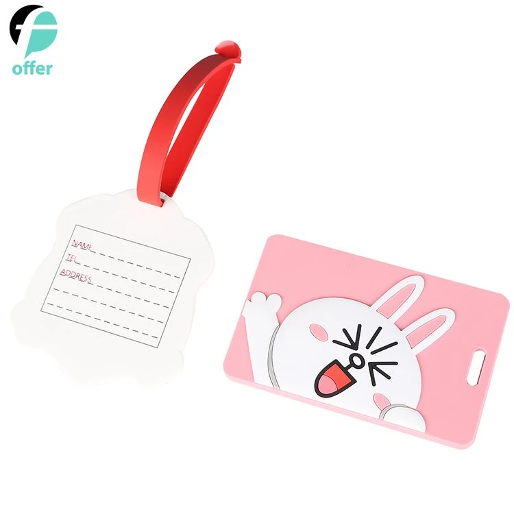 Cute Animals Luggage Tags, Colorful Silicone Travel Suitcase Bag Label