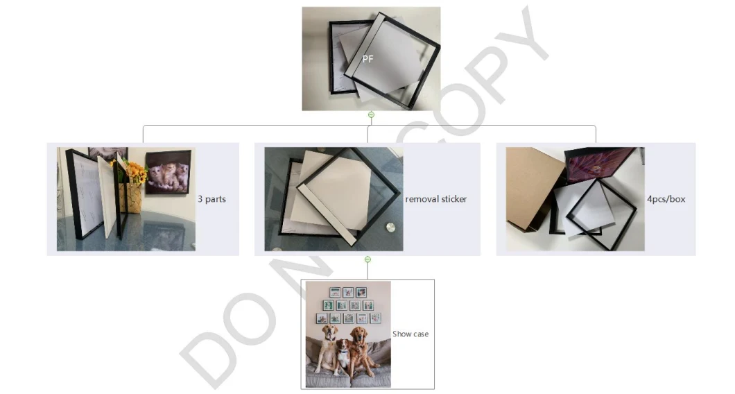 Wholesale 8"X8" ABS Picture Frame Baby Photo Display Tile