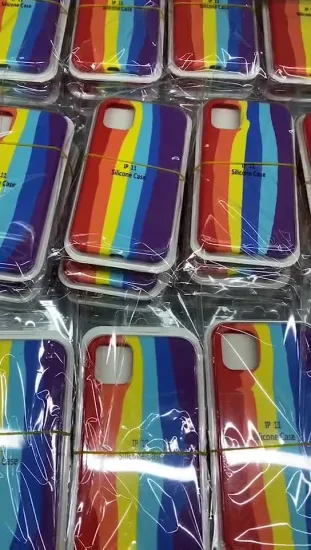 Rainbow Color iPhone Case TPU Funda para teléfono móvil para Iphones