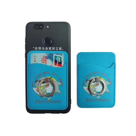 Portatarjetas adhesivo 3m con portatarjetas de bolsillo para teléfono celular con anillo