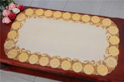 Tapete de mesa de encaje de PVC/mantel individual con oro o plata