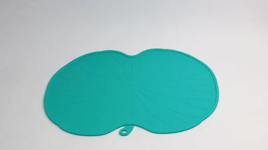 Portátil reutilizable Comedor para niños Food-Grade BPA-Free Mat Antideslizante Impermeable Baby Lotus Leaf Mantel individual de silicona