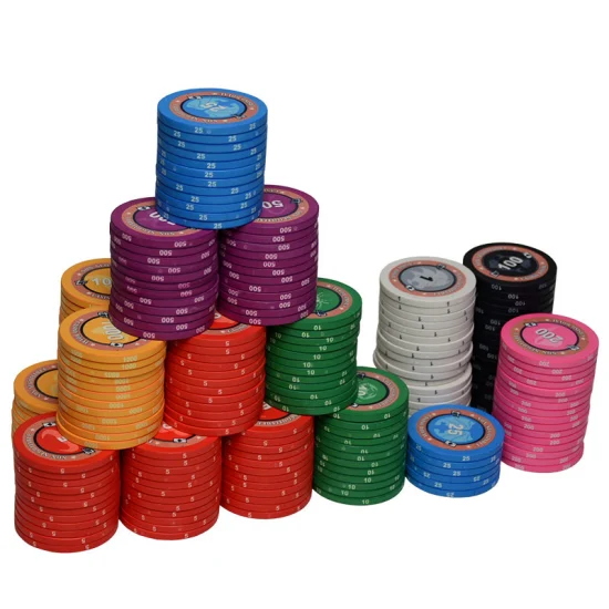 Juego de fichas de póquer y juegos de azar y dominó de alta calidad