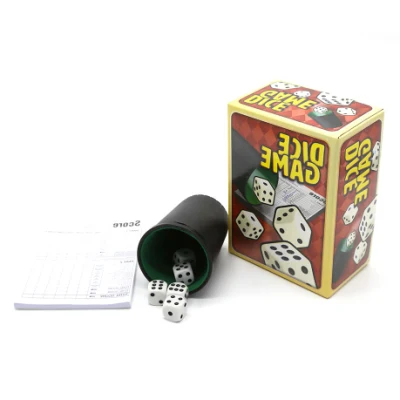 Tabletop Gambling Entertainment Liar′ S Yahtzee Dice Cup Game con 5 dados y cuaderno de notas de puntuación
