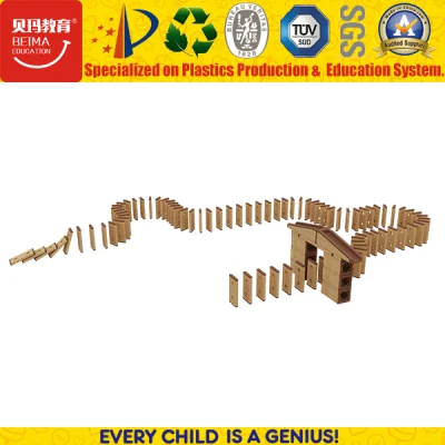 Nuevos materiales de madera Domino Building Block DIY Toy Domino Game Toy Set