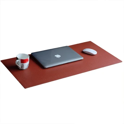 Alfombrilla de escritorio impermeable para escritorio de cuero genuino para oficina y hogar