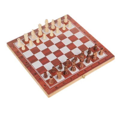 Juego de ajedrez de madera para damas Backgammon 3 en 1, juegos de mesa para adultos y niños, juego de ajedrez de viaje, piezas de juego de mesa